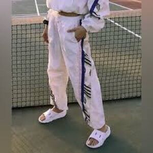 Free People Movement Champ Is Here Cream Checkered Pants Size Small‎ EUC